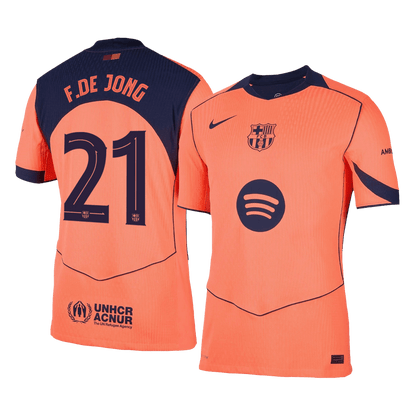 Jogadoras F.DE JONG #21 Barcelona Fora Terceira UCL Futebol Camisas 2025/26 camisola de futebol