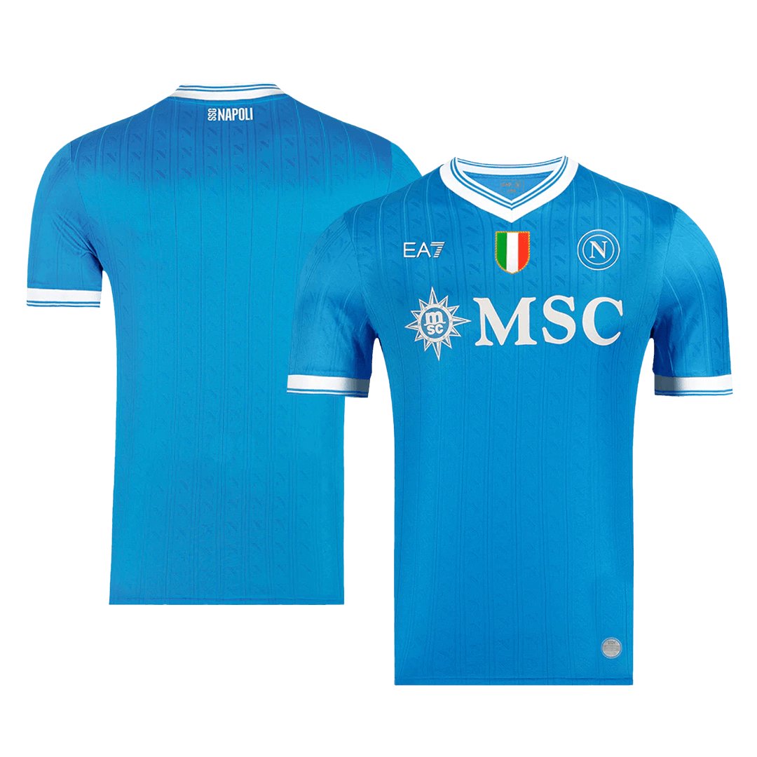 Jogador Napoli Casa Futebol Camisas 2025/26 Azul