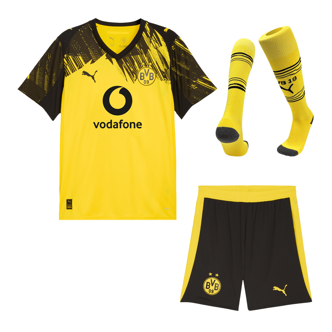 Borussia Dortmund Casa Camisa Conjunto(Camisa+Calções+Meias) 2025/26 Amarelo