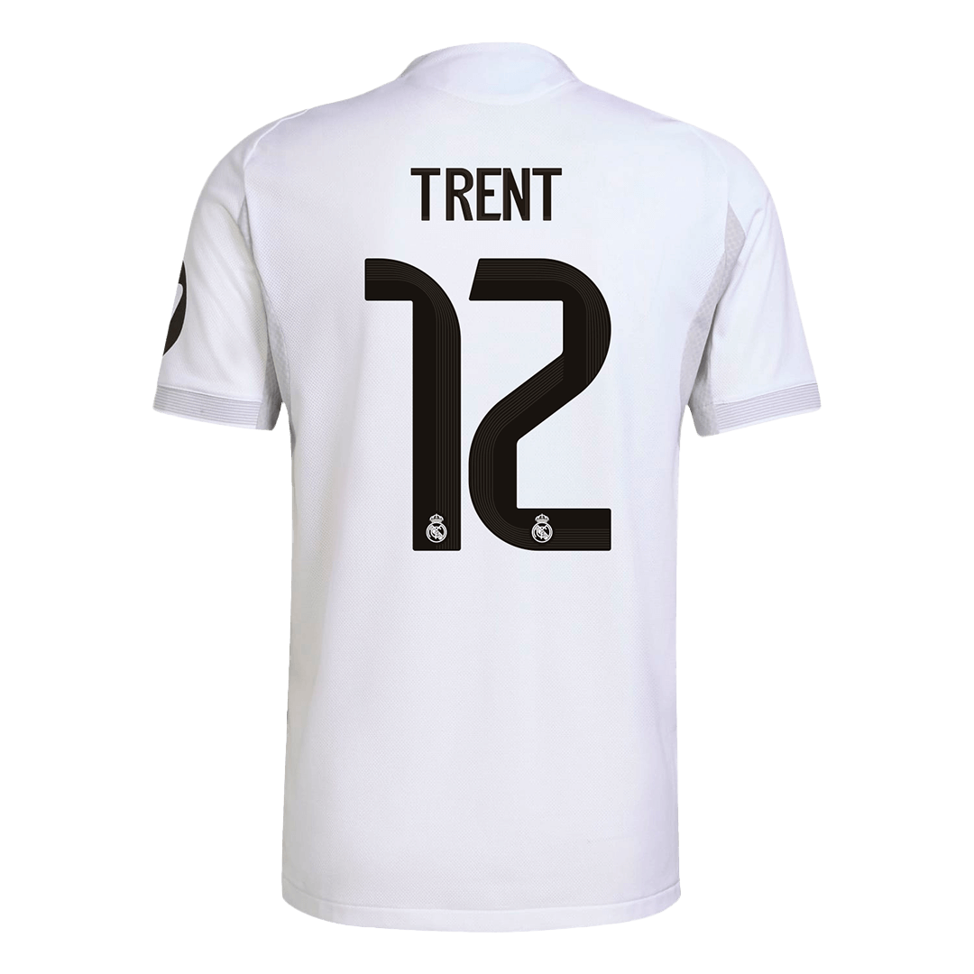 Jogador TRENT #12 Real Madrid Casa Futebol Camisas 2025/26 Branco