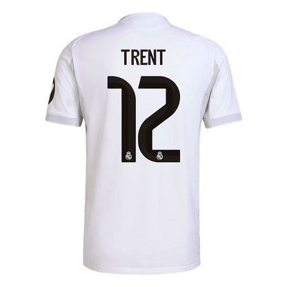 Jogador TRENT #12 Real Madrid Casa Futebol Camisas 2025/26 Branco