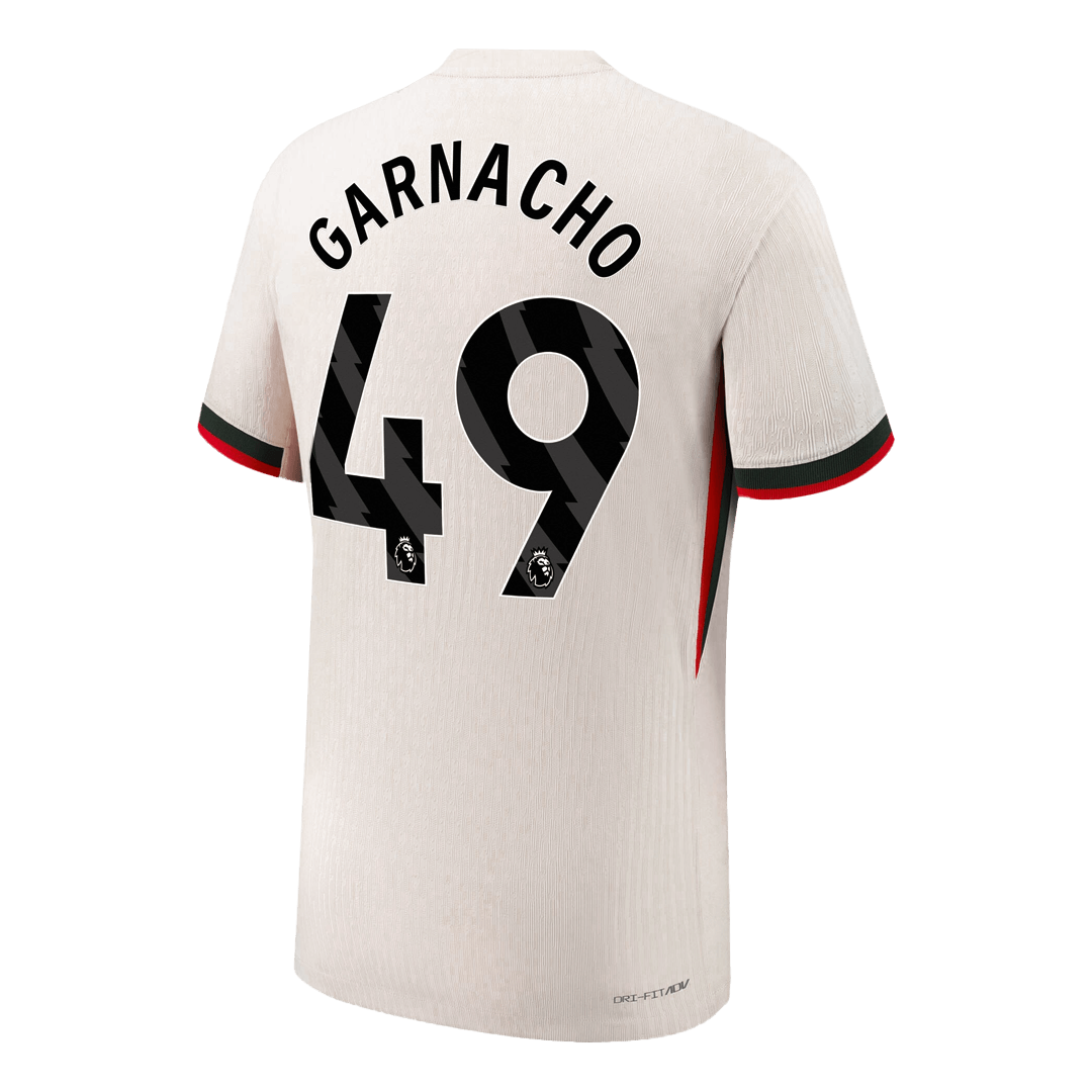 Jogador GARNACHO #49 Chelsea Fora Futebol Camisas 2025/26 Branco