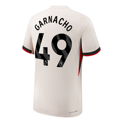 Jogador GARNACHO #49 Chelsea Fora Futebol Camisas 2025/26 Branco
