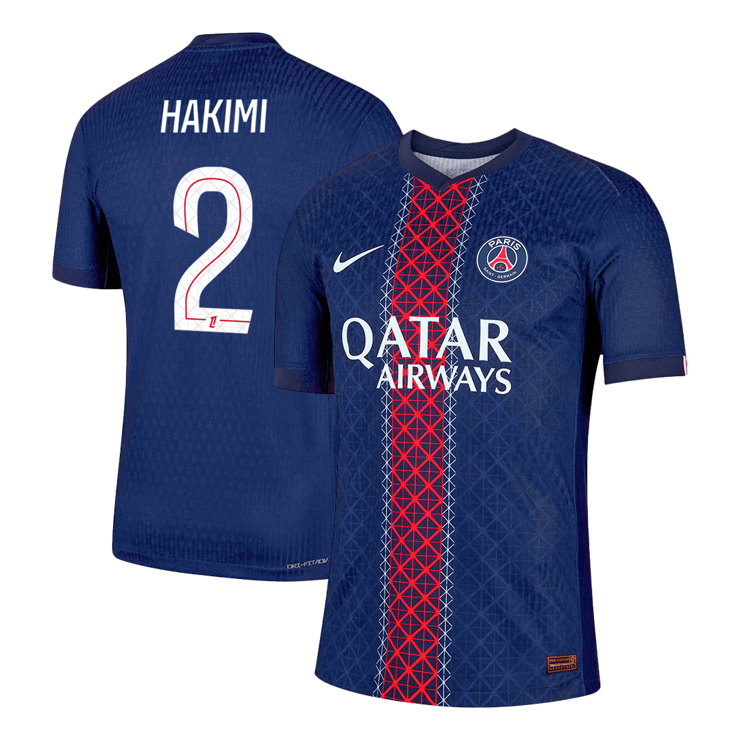 Jogador HAKIMI #2 PSG Casa Futebol Camisas 2025/26 Marinha camisola de futebol