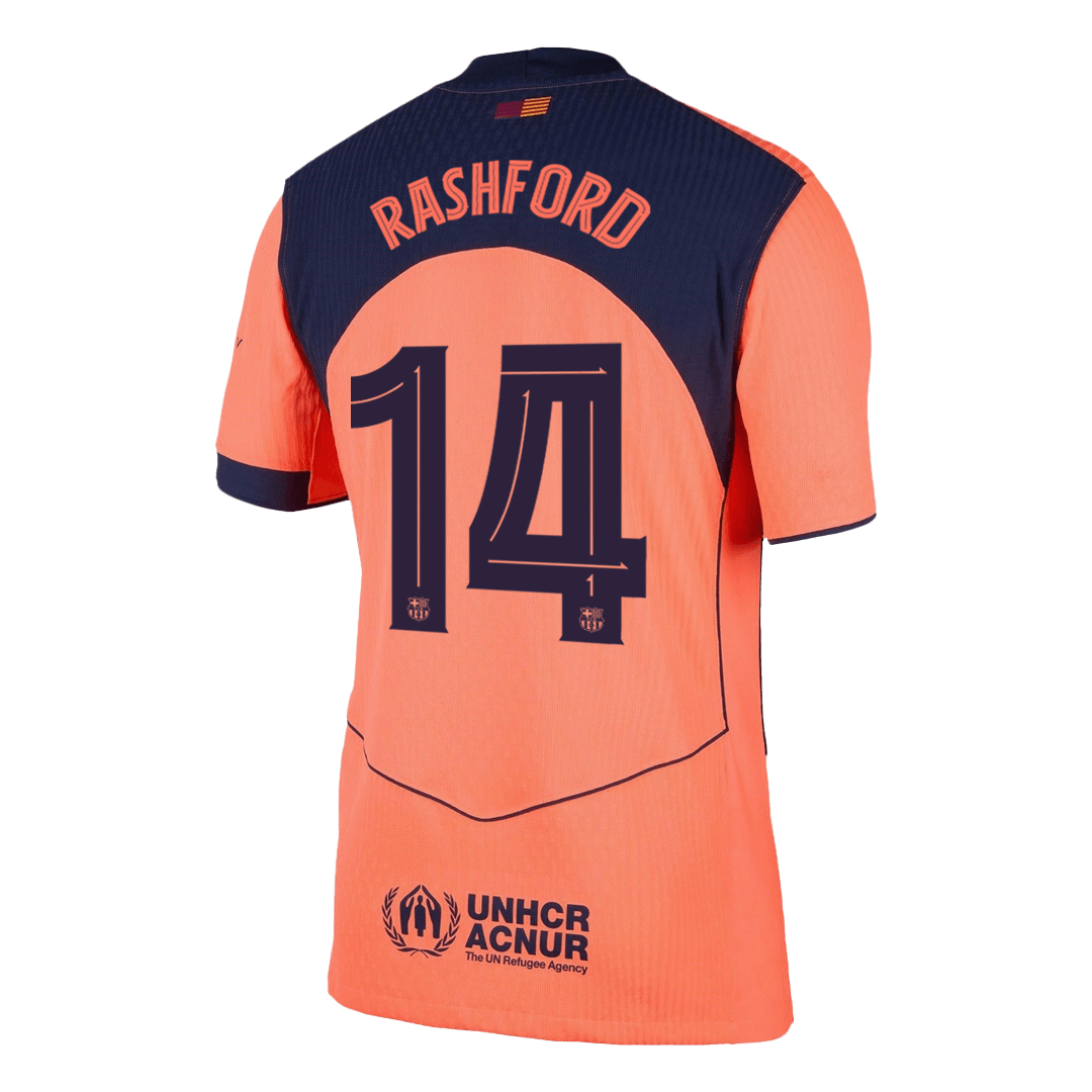 Jogadoras RASHFORD #14 Barcelona Fora Terceira UCL Futebol Camisas 2025/26