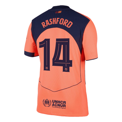 Jogadoras RASHFORD #14 Barcelona Fora Terceira UCL Futebol Camisas 2025/26