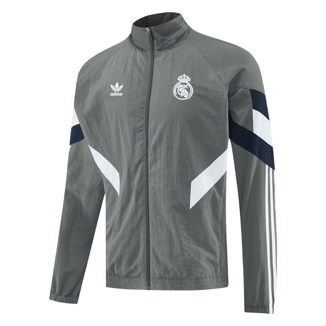 Real Madrid Jaqueta Corta-Vento 2025/26 Cinza