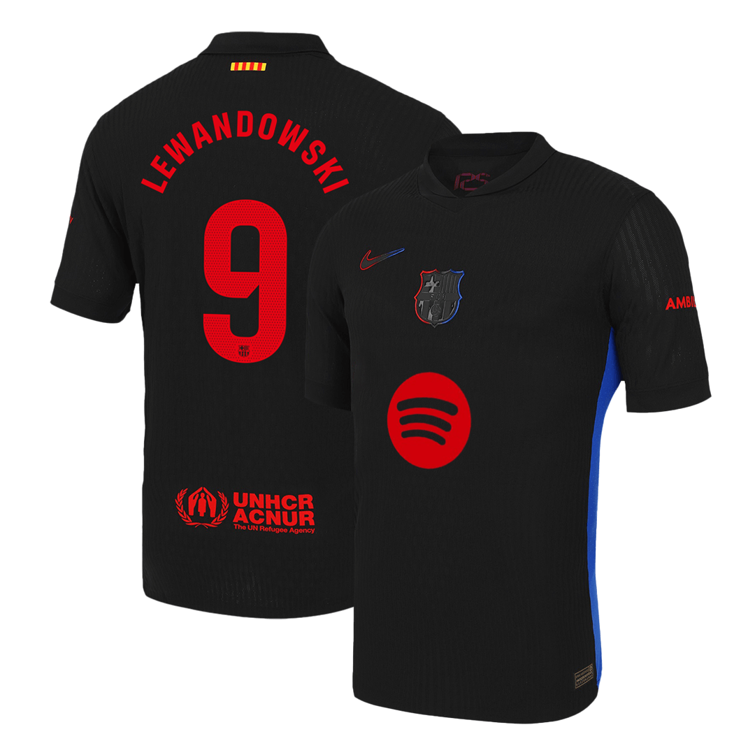 LEWANDOWSKI #9 Barcelona Camisola Jogador Alternativa Logótipo do Spotify sem texto 2025/26