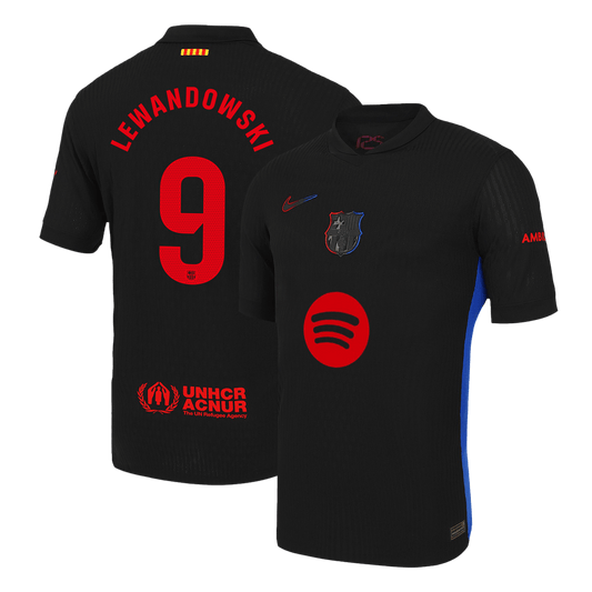 LEWANDOWSKI #9 Barcelona Camisola Jogador Alternativa Logótipo do Spotify sem texto 2025/26
