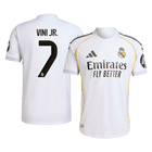 Jogador VINI JR. #7 Real Madrid Casa Futebol Camisas 2025/26 Branco