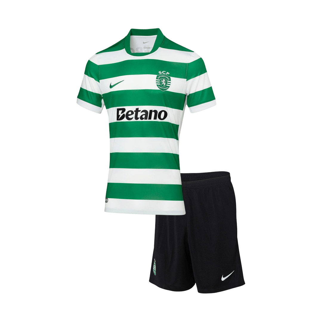 Sporting CP Infantil 
 Casa Futebol Camisa Conjunto (Camisa+Shorts) 2025/26 camisola de futebol