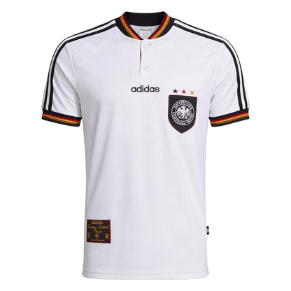 Retrô Alemanha Casa Camisa 1996 Branco