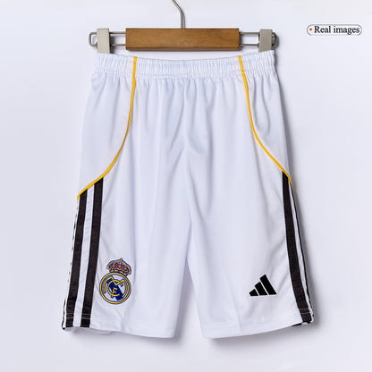 Infantil Real Madrid Casa Futebol Camisa Conjunto(Camisa+Calção) 2025/26 Branco