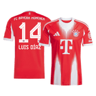 【Super Qualidade】LUIS DÍAZ #14 Bayern Munich
 Casa Futebol Camisa 2025/26 Vermelho