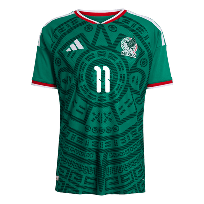 Versão do Jogador S.GIMENEZ #11 México Casa Copa do Mundo Futebol Camisas 2026 Verde