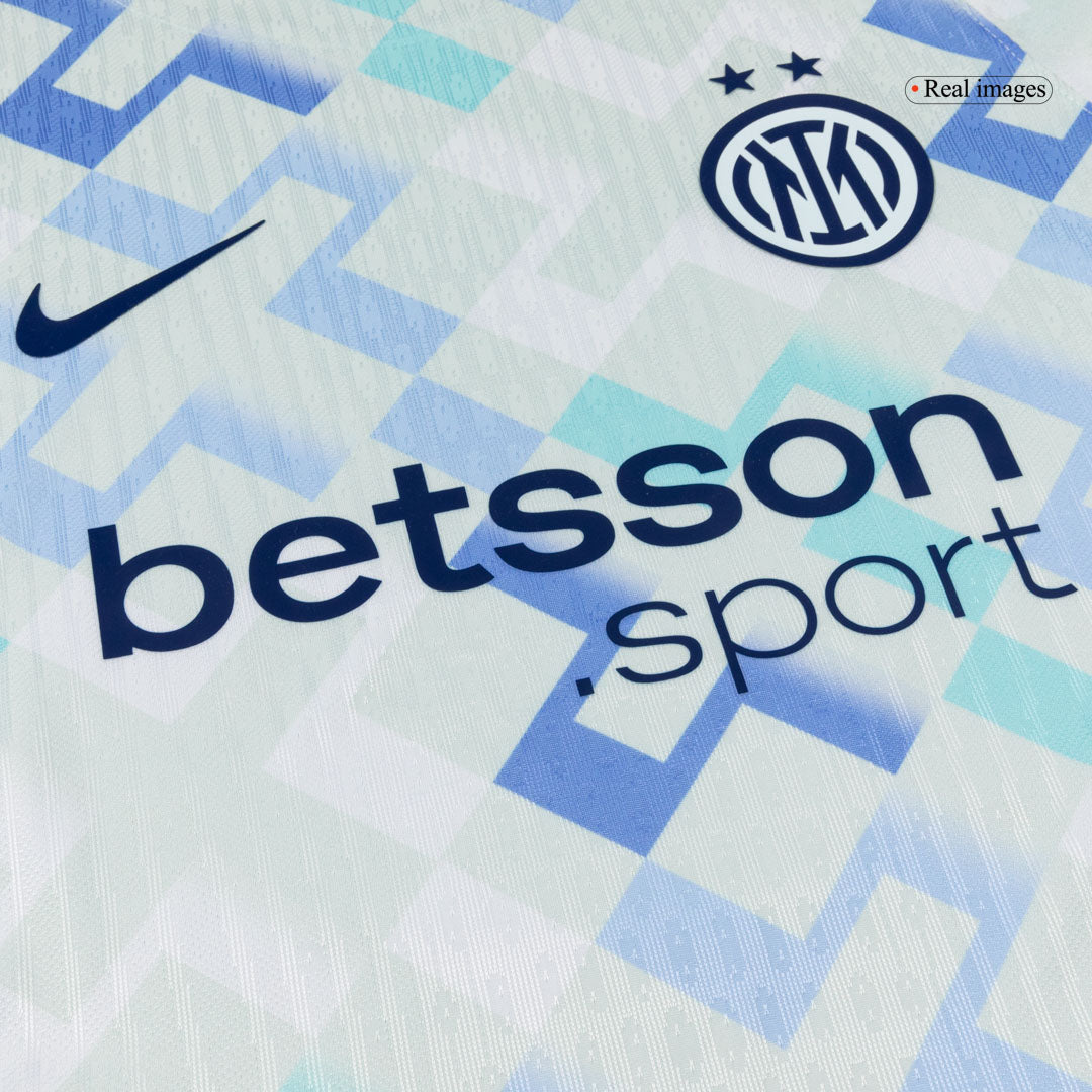 Jogador DUMFRIES #2 Inter Milan Fora Futebol Camisas 2025/26 Azul