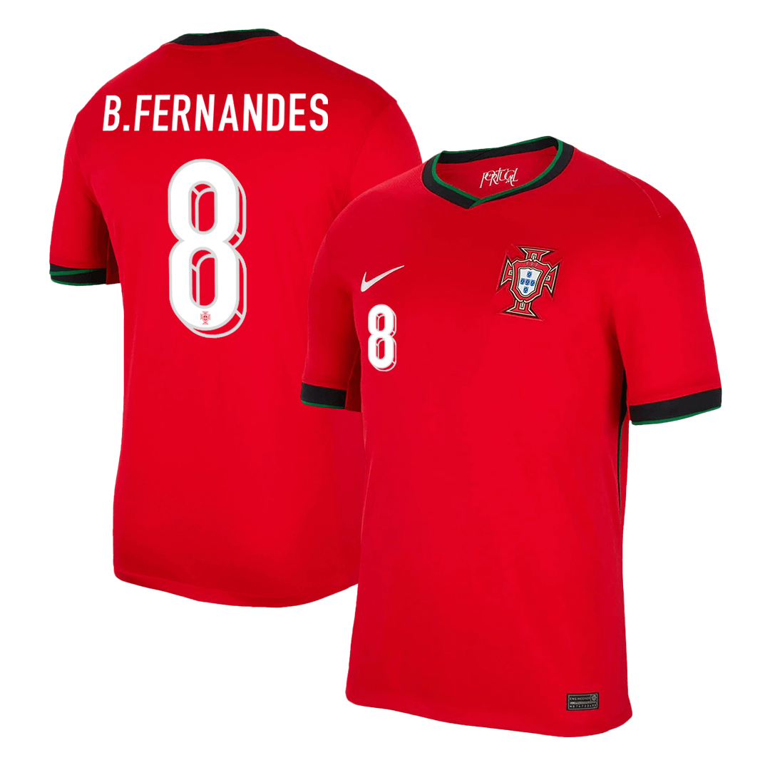 Portugal Camisola Custom B.FERNANDES #8 Camisola Futebol Home 2025/26
