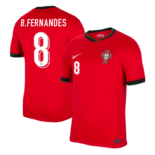 Portugal Camisola Custom B.FERNANDES #8 Camisola Futebol Home 2025/26
