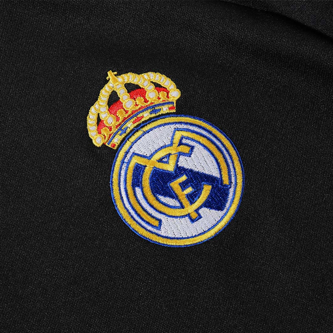 Real Madrid Infantil Zíper Moletom Conjunto (Top+Pants) 2025/26 Preto