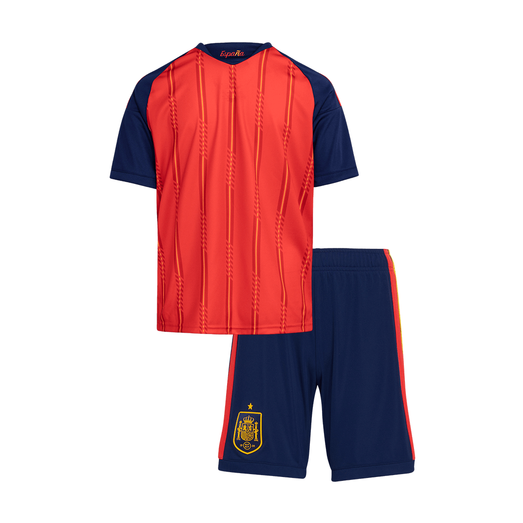 Spain Infantil 
 Casa Copa do Mundo World Cup Futebol Camisa Conjunto (Camisa+Shorts) 2026 Vermelho