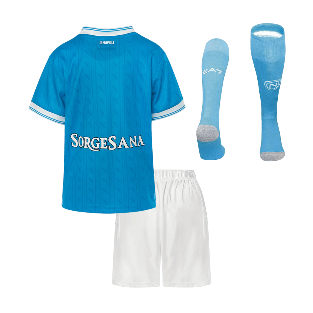 Napoli Infantil 
 Casa Futebol Camisa Conjunto (Camisa+Shorts+Meias) 2025/26 Azul