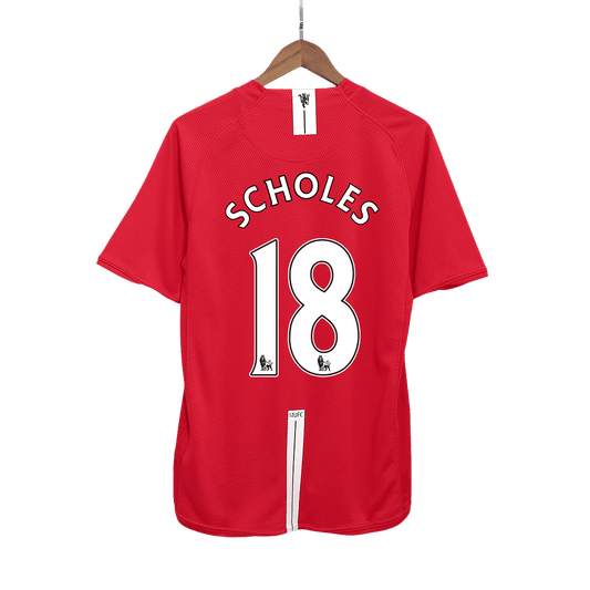 Camisola de futebol retro SCHOLES #18 Manchester United 2007/08 2025/26
