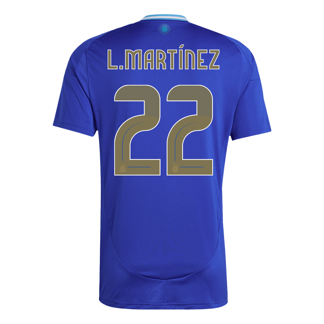 Argentina L. MARTINEZ #22 Camisola Fora Personalizada