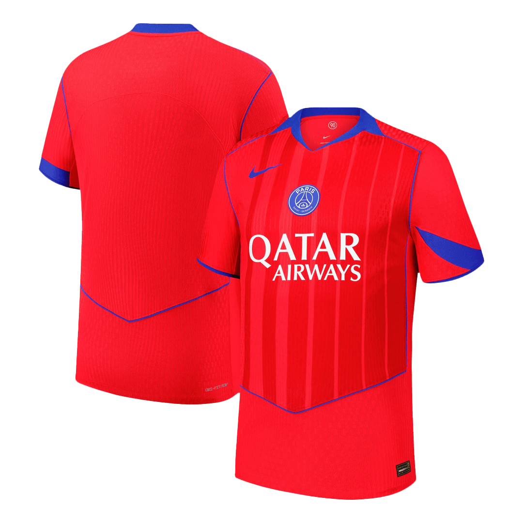 Jogador PSG Fora Terceira Futebol Camisas 2025/26 Vermelho