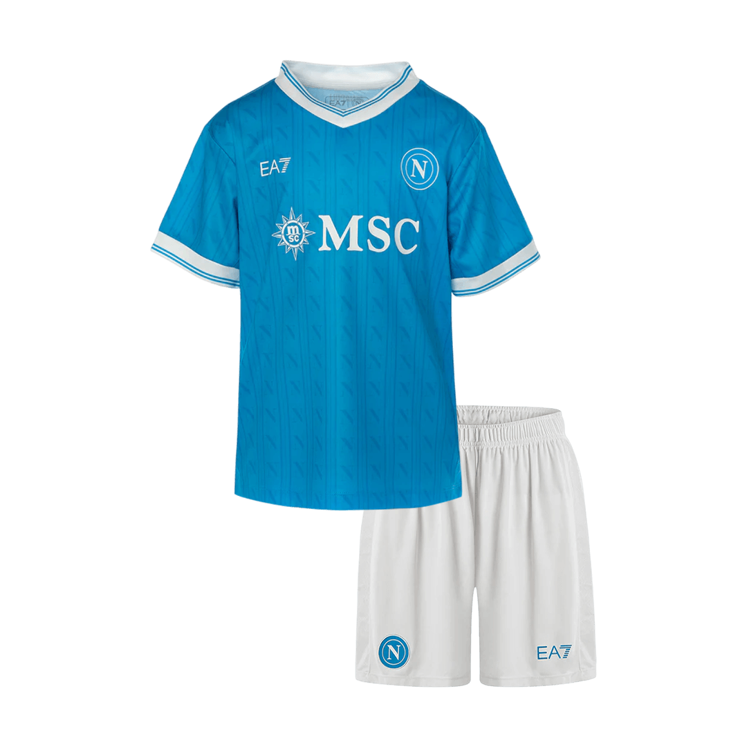 Napoli Infantil 
 Casa Futebol Camisa Conjunto (Camisa+Shorts) 2025/26 Azul camisola de futebol