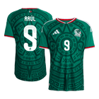 Versão do Jogador Raúl #9 México Casa Copa do Mundo Futebol Camisas 2026 Verde