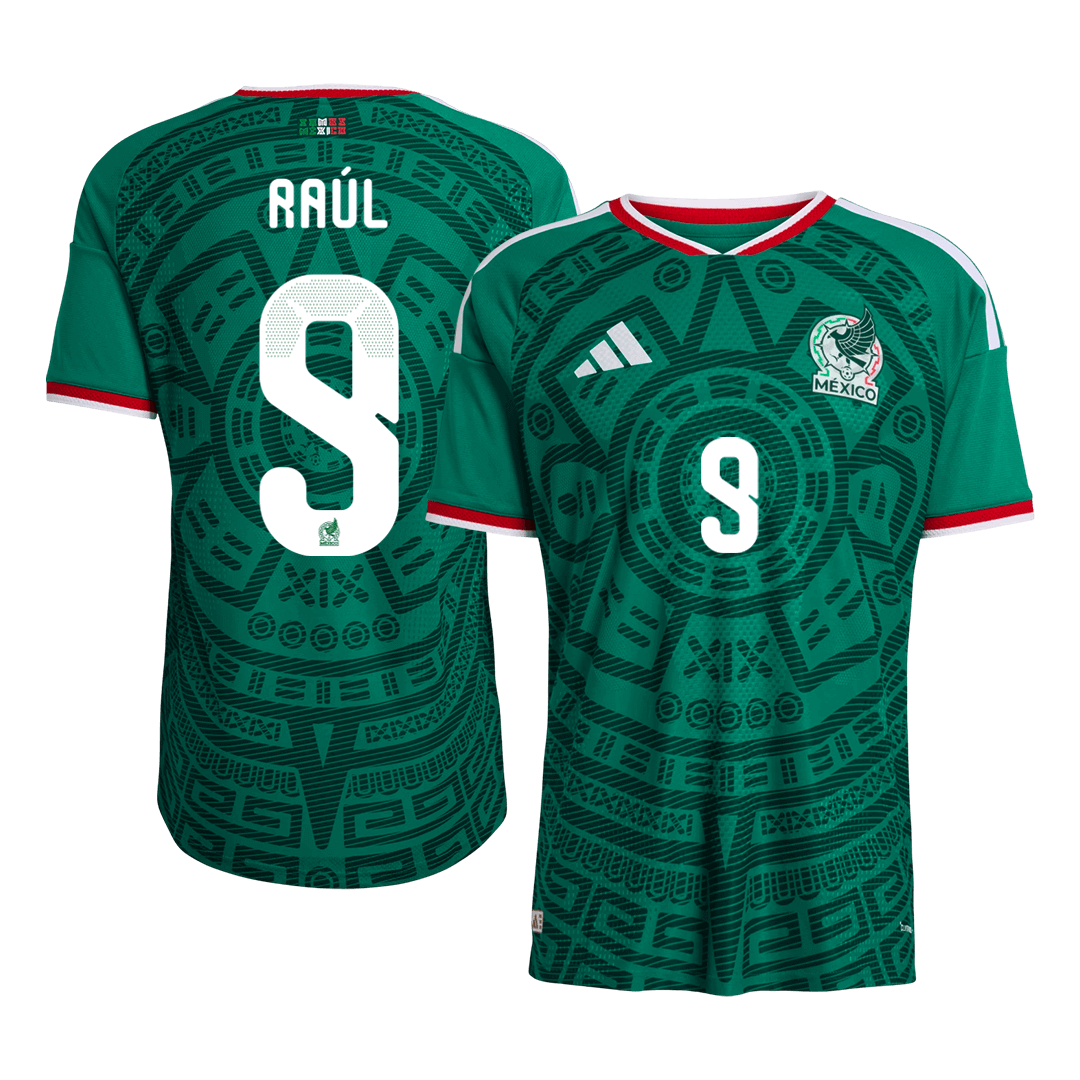 Versão do Jogador Raúl #9 Mexico Casa World Cup Futebol Camisas 2026 Verde camisola de futebol