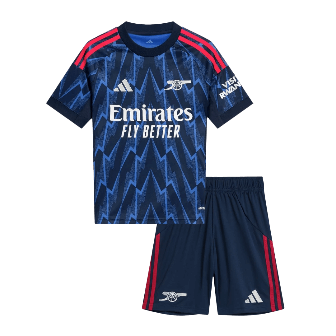 Arsenal 
 Fora 
Camisas Infantis 
Conjunto 2025/26 
 Azul camisola de futebol