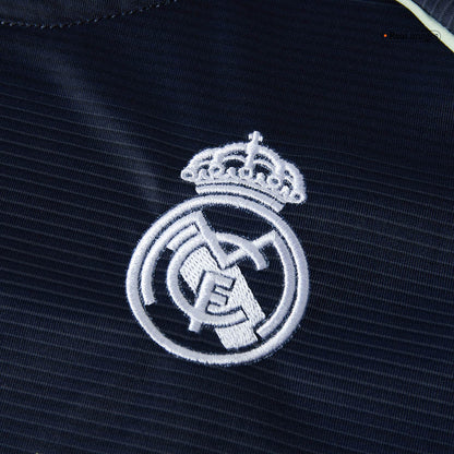 Infantil Real Madrid Fora Futebol Camisa Conjunto(Camisa+Calção) 2025/26 Azul&Marinho