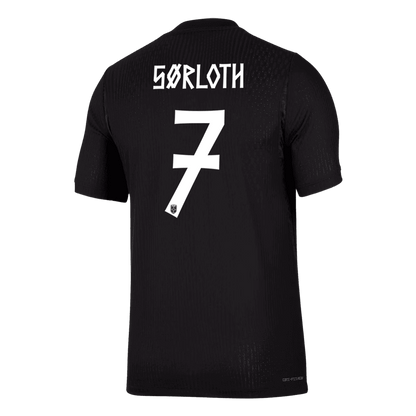 Versão do Jogador SØRLOTH #7 Noruega Fora Copa do Mundo Futebol Camisas 2026 Preto