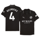 Jogador REIJNDERS #4 Manchester City Fora Futebol Camisas 2025/26 Preto