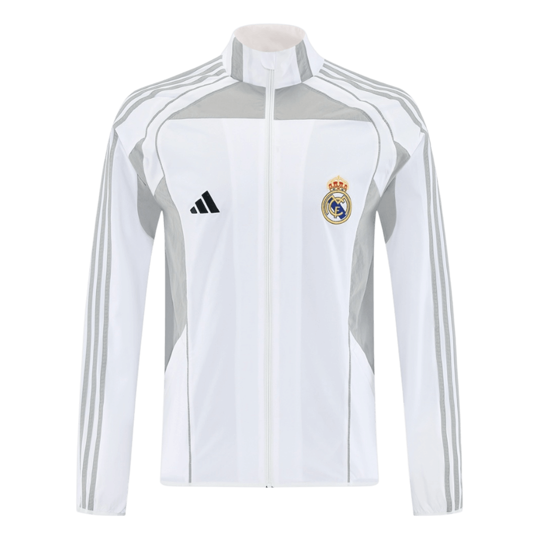 Real Madrid Jaqueta Corta-Vento 2025/26 Branco camisola de futebol