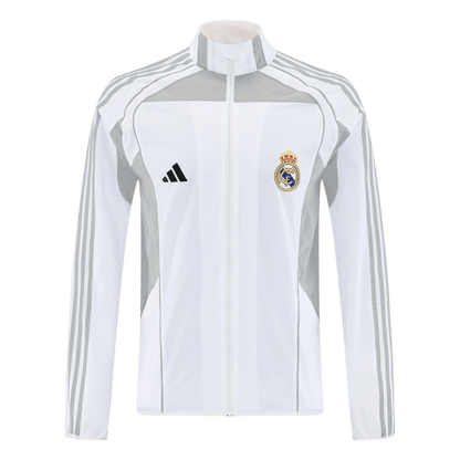 Real Madrid Jaqueta Corta-Vento 2025/26 Branco camisola de futebol