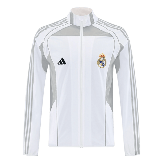 Real Madrid Jaqueta Corta-Vento 2025/26 Branco camisola de futebol
