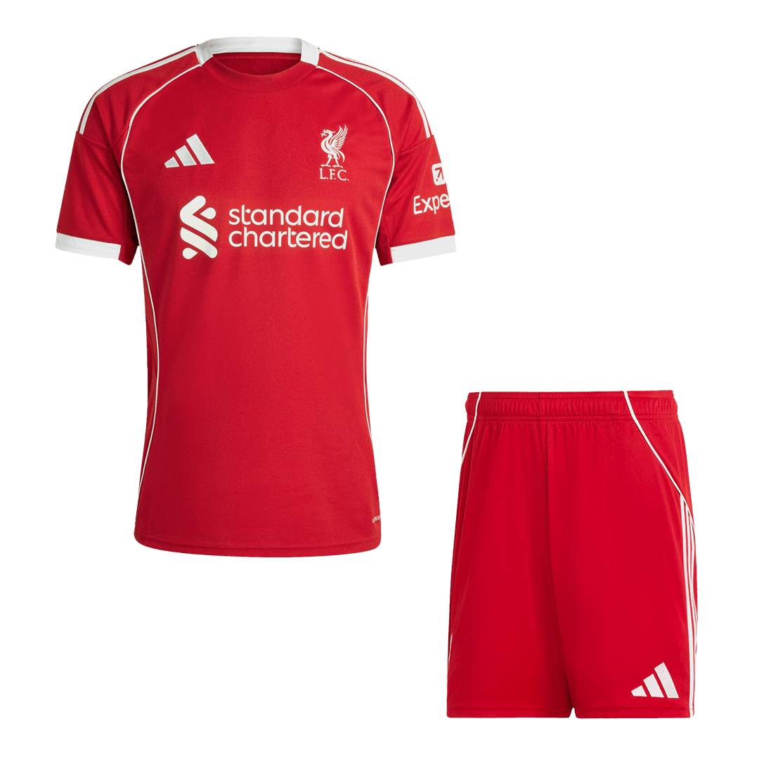 Liverpool Casa Camisa Conjunto (Camisola + Calções) 2025/26-Vermelho