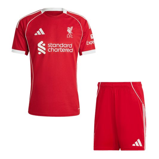 Liverpool Casa Camisa Conjunto (Camisola + Calções) 2025/26-Vermelho