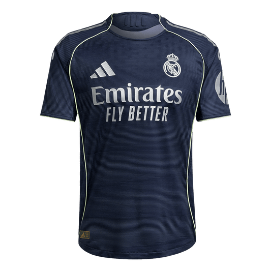 Jogador Real Madrid Fora Futebol Camisas 2025/26 Marinha camisola de futebol
