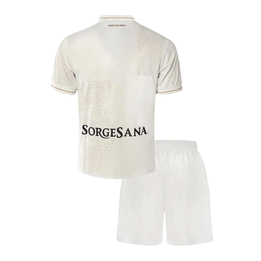 Napoli 
 Fora 
Camisas Infantis 
Conjunto 2025/26 
 Branco