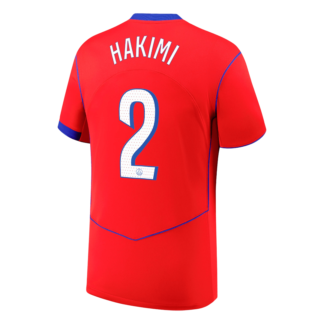 HAKIMI #2 PSG Terceira Camisa 2025/26 Vermelho