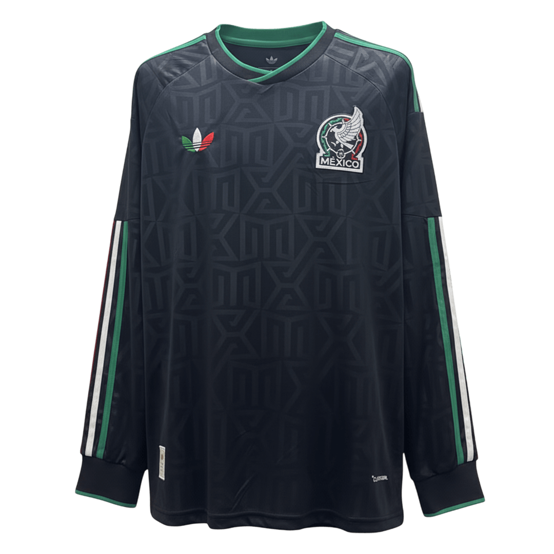 Mexico Manga comprida Camisa 2026 Preto camisola de futebol