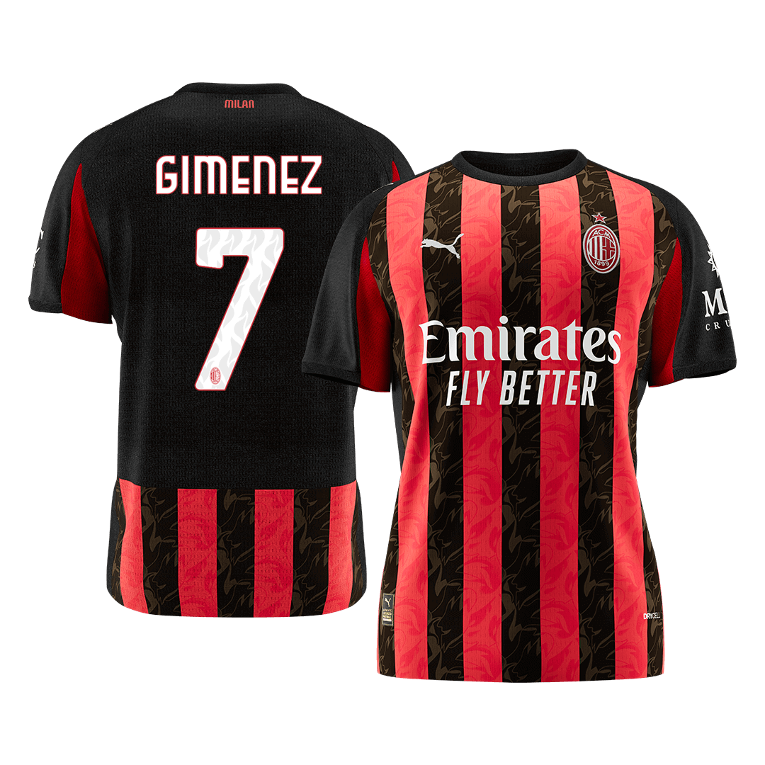 GIMENEZ #7 AC Milan Casa Camisa 2025/26 camisola de futebol
