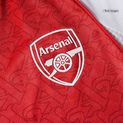 Jogador SALIBA #2 Arsenal Casa Futebol Camisas 2025/26 Vermelho