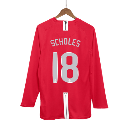 Camisola de futebol retro SCHOLES #18 Manchester United 2007/08 - Final da UCL 2025/26