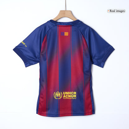 Barcelona Conjunto Infantil Casa 2025/26 Vermelho-Azul