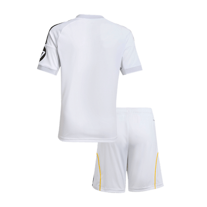 Infantil Real Madrid Casa Futebol Camisa Conjunto(Camisa+Calção) 2025/26 Branco