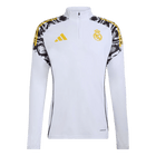 Real Madrid Zíper Moletom Conjunto (Top+Calças) 2025/26 Branco